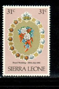 SIERRA LEONE #509 1981 31c ROYAL WEDDING MINT VF NH O.G