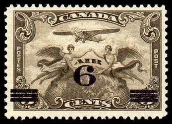 CA S#C3 U-VF Airmail $0.06 overprinted on $0.05 06/12/1932 - Plane over map of C