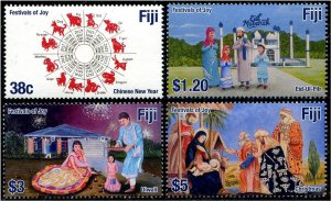 2019 Fiji Festivals of Joy (4) (Scott 1426-29) MNH