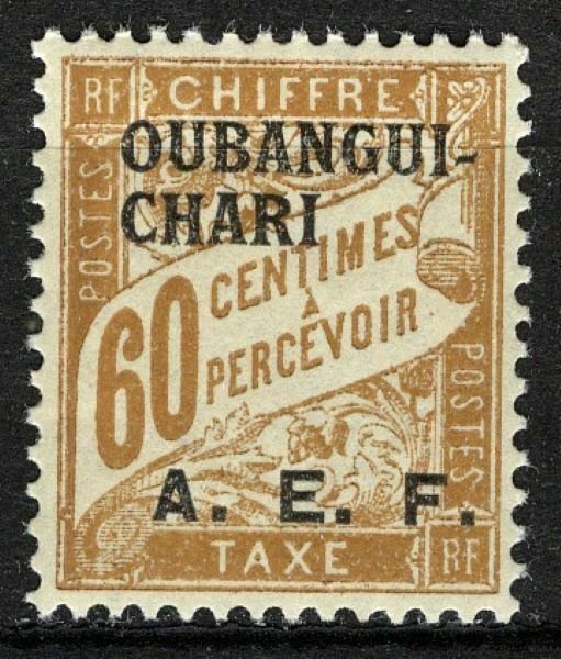 Fr Oubangui Chari, 1928, 60c Timbres-Taxe MNH