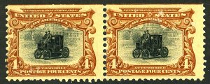 U.S. #296 MINT PAIR OG NH