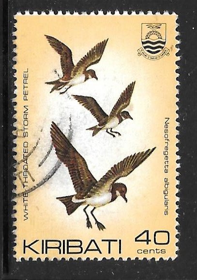 Kiribati 395: 40c Polynesian Storm-Petrel (Nesofregetta fuliginosa), used, VF