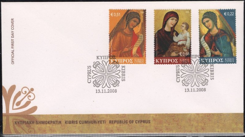 Cyprus 2008 Christmas FDC.