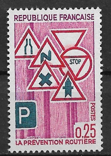 1968 France 1203 Road Safety Signs MNH