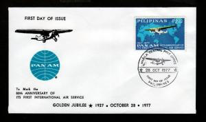 Philippines 1977 FDC Pan Am!