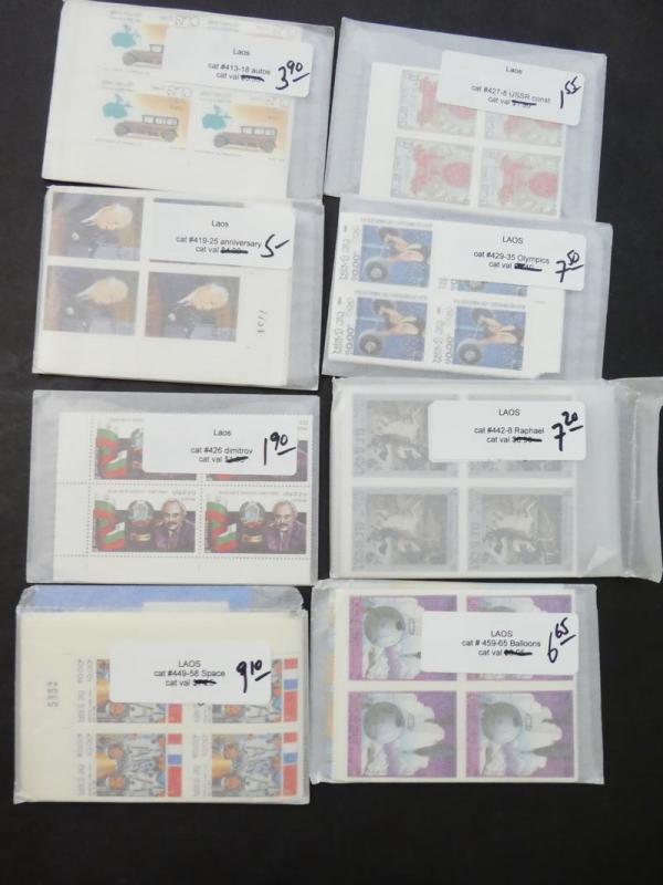 EDW1949SELL : LAOS Incredible collection of 123 Diff. Complete sets. Cat $6,740.