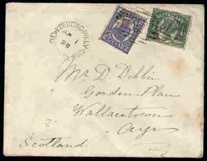 Queensland 1899 cover to Scotland bearing 1/2d & 2d a...