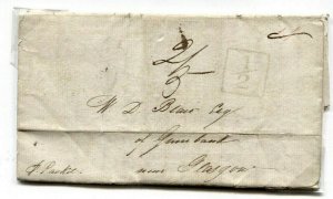 JAMAICA Cover 1833 Mount Zion ALBINO*GOSHEN* Transatlantic Scots ADD HALF MS2333