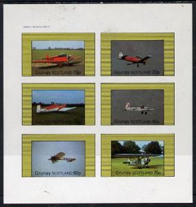 Grunay 1982 Aircraft #4 imperf set of 6 values (15p to 75...