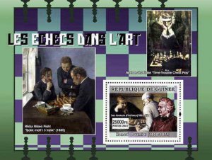 Guinea - Chess in Art -  Stamp S/S  - 7B-431