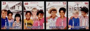 Vanuatu 688a-d MNH Christmas, Churches, Children