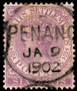 Straits Settlements Scott 48 Used.