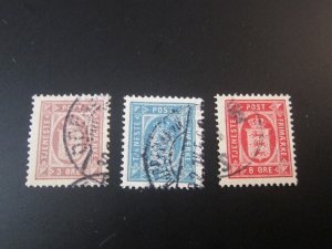 Denmark 1899 Sc O9A-10 set FU