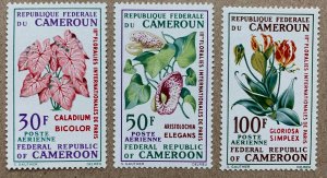 Cameroun 1969 Flowers, MNH. Scott C119-C121, CV $5.75