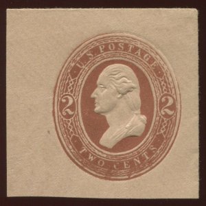 U276 Washington Round 'O' in 'TWO' Full Corner Cut Square BX147