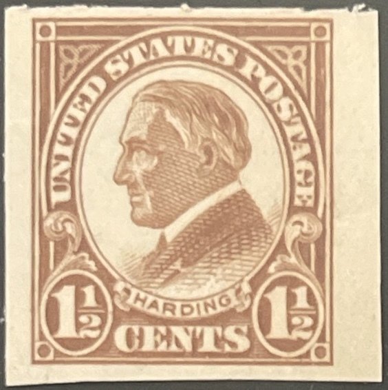 Scott #576 1925 1½¢ Warren G. Harding imperforate MNH OG