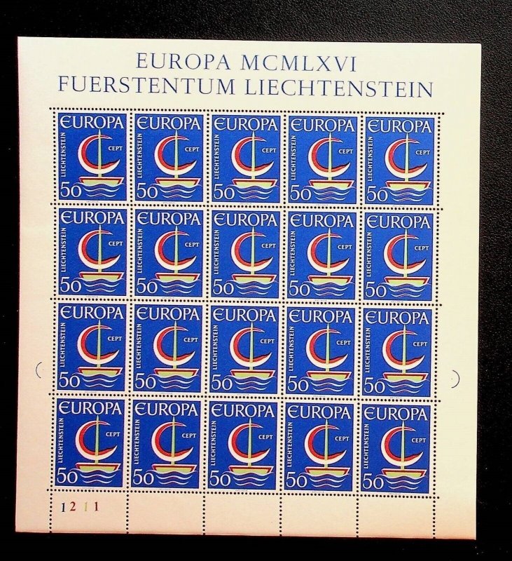 LIECHTENSTEIN Sc 415 NH IMINISHEET OF 1966 - EUROPA
