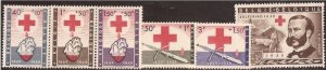 Belgium - 1959 Red Cross Centenary - 6 Stamp Set MNH - Scott #B641-6