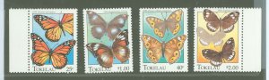 Tokelau  #213-216  Single (Complete Set) (Butterflies) (Fauna)