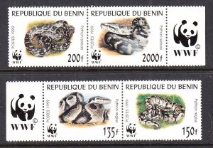 Benin 1086a-1086 Snakes Singles MNH VF