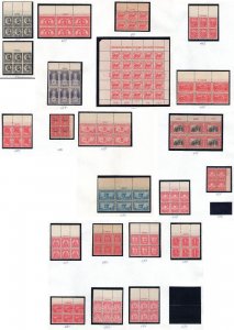 MOMEN: US STAMPS #610/689, 630 PLATE BLOCKS COLLECTION MINT OG NH VF LOT #79922*