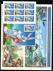 US 1997 Commemorative Year Set 103 stamps including 4 Sheets, Mint NH, see scans