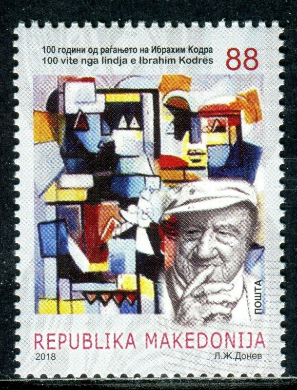 295 - MACEDONIA 2018 - Ibrahim Kodra - Albanian Painter - MNH Set