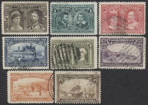 Canada #96-103 Quebec Tercentenary Set of 8, Fine+ Used