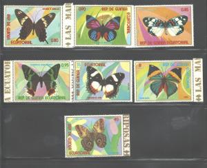 GUINEEA EQ.1977  BUTTERFLIES  Scott#7701-7709  MNH