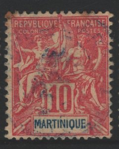 Martinique Sc#39 Used