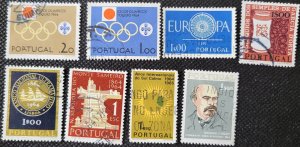 Portugal, 1964, short year set of 8, including Olympics & Europa, used, SCV$2.00