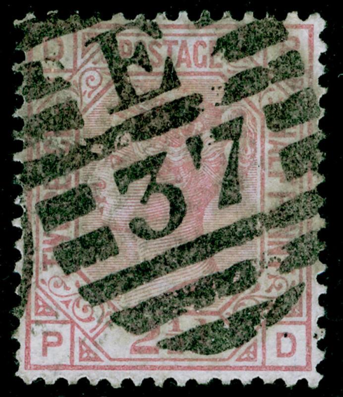 SG141, 2½d rosy mauve PLATE 16, USED. Cat £80. PD