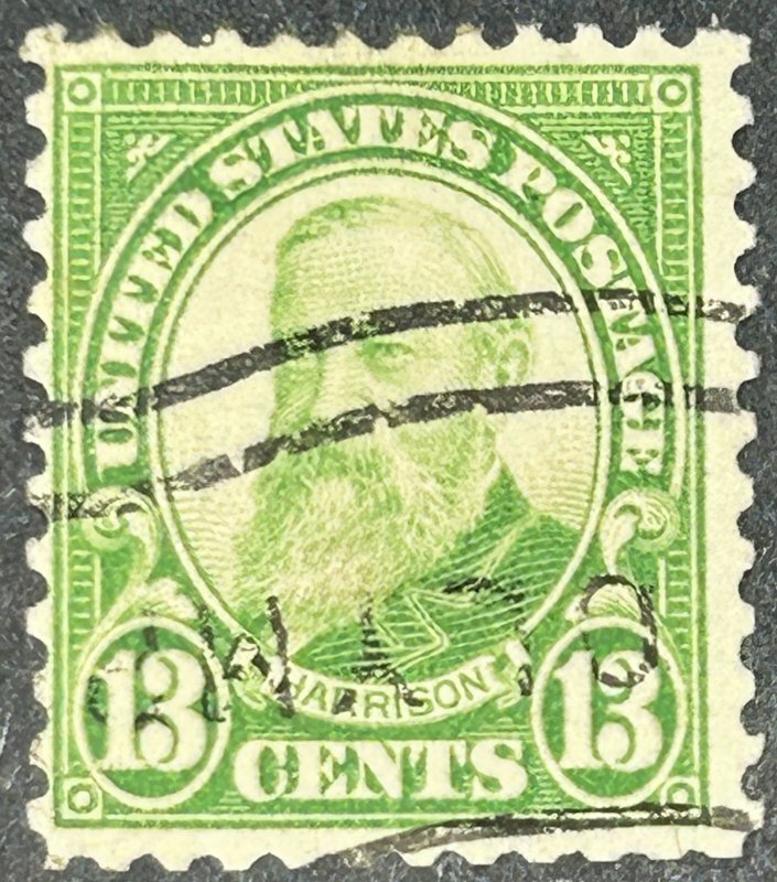 USA SC# 694, 1931, 13c, Benjamin Harrison, Rotary Press Printing