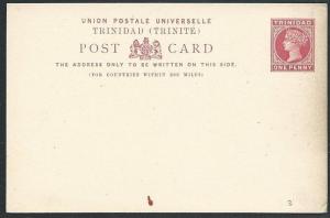 TRINIDAD QV 1d postcard fine unused........................................45734