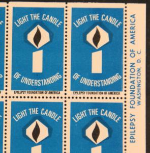 Epilepsy Foundation of America Label, Cinderella Stamp Full Sheet