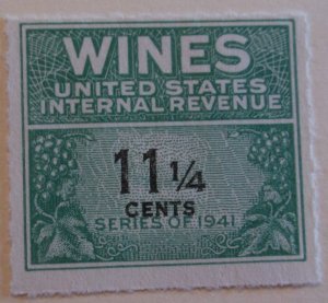 United States Revenue Wine Tax RE124  Cat $2.25 MNH