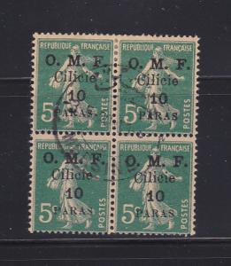 Cilicia 119 Block Of 4 U Overprint