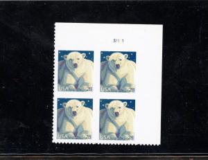 US 4387  Polar Bear 28c - Plate Block of 4 - MNH - 2009 - S1111  UR