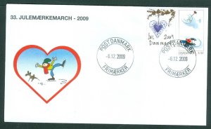 Denmark Cover. 2009. Dog,Skate.Post DK “Christmas Seal Walk # 33 Sc# 1448A. #11