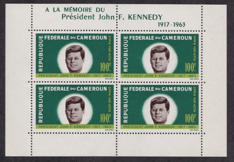 Cameroun # C52a, John F. Kennedy Memorial, Souvenir Sheet, NH 1/2 Cat.
