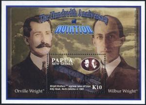 Papua New Guinea 1084-1089,MNH. Powered Flight-100,2003.Orville & Wilbur Wright