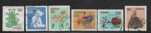 SWEDEN #1265-1270 1978 CHRISTMAS F-VF USED