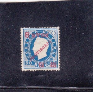 TIMOR   SURCHARGED STAMP provisorio 8 a. s/ 50 r. (1884)