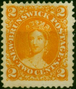 New Brunswick 1863 2c Orange SG10 Fine Unused