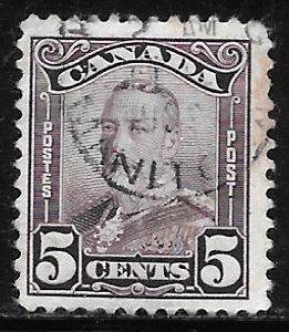 Canada 153: 5c George V, Scroll issue, used, F-VF