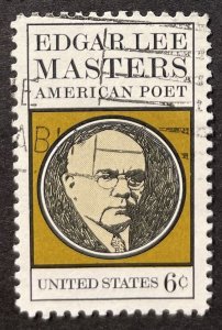 US #1405 Used F/VF 6c Edgar Lee Masters - American Poet 1970 [G4.3.3]