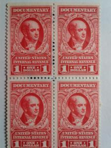 SCOTT # R 667 MINT NEVER HINGED BLOCK OF 4 GEMS  1940 WITHOUT OVERPRINT !!