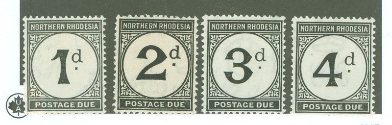 Northern Rhodesia #J1-J4 Unused Single (Complete Set)