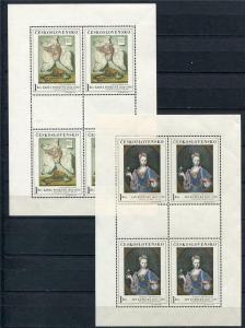 Czechoslovakia 1966 5 Mini Sheets Sc 1435-9 Mi 1668-2 MNH Klienbogen Art CV 250e