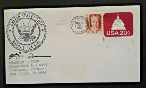 1985 USS Barbel SS 580 San Francisco CA F Dunn Commander Signed Illustrated Cvr